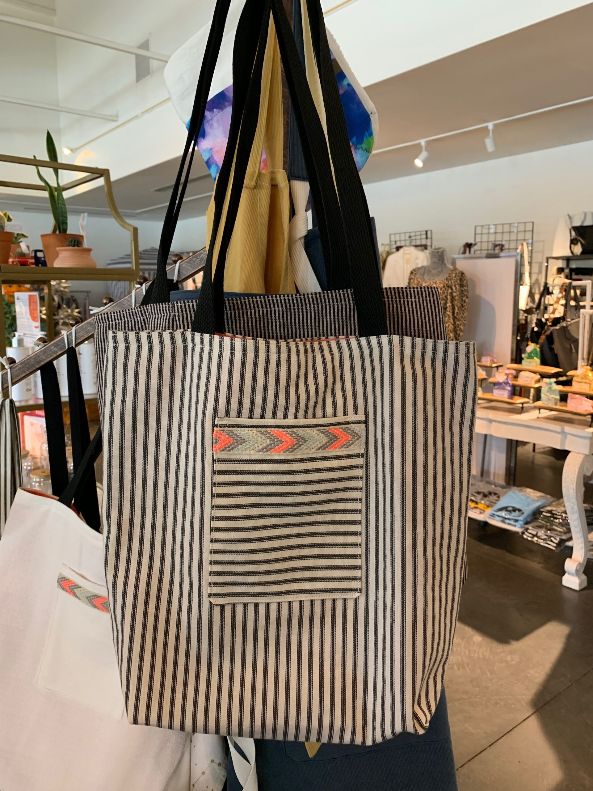 Ticking Tote Bag